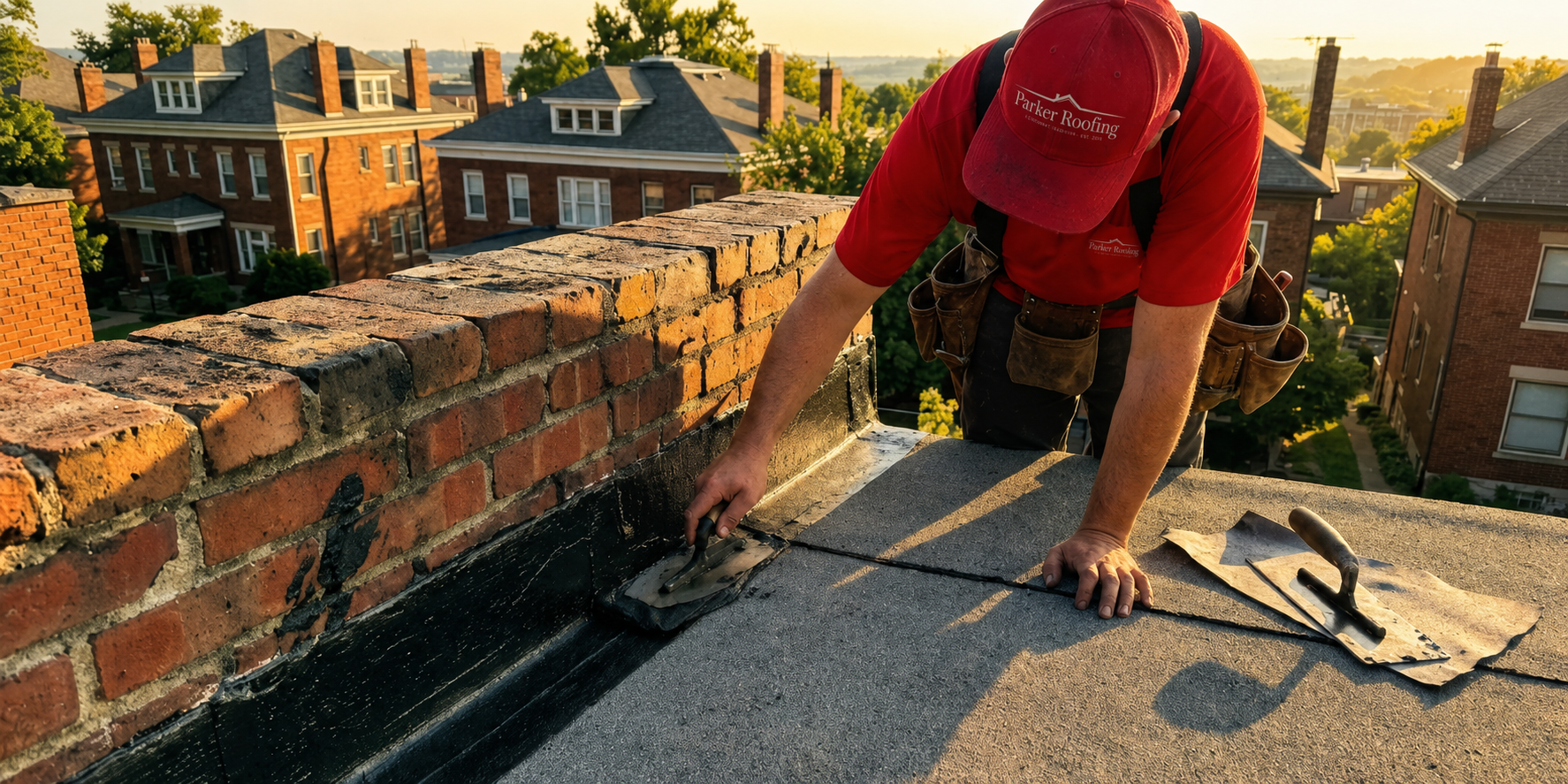 Completed commercial roofing project by Parker Roofing in Greater Cincinnati